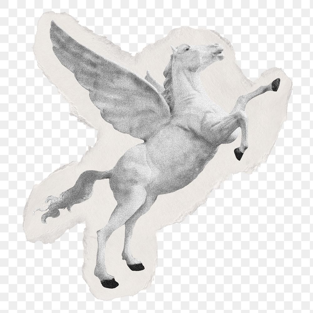 White unicorn png on transparent background