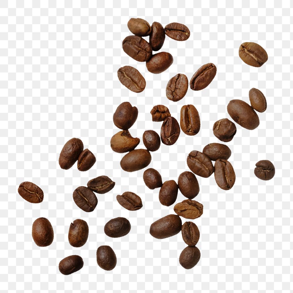 Coffee beans png, collage element, transparent background