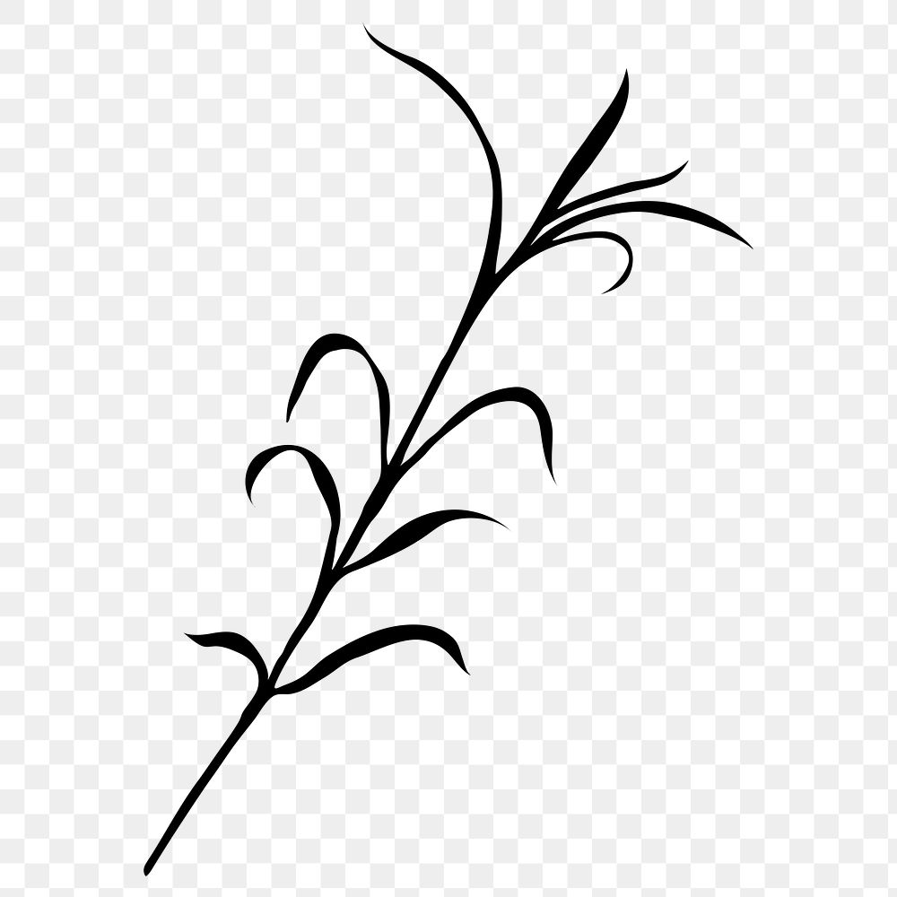 Leaf silhouette png plant clipart, transparent background