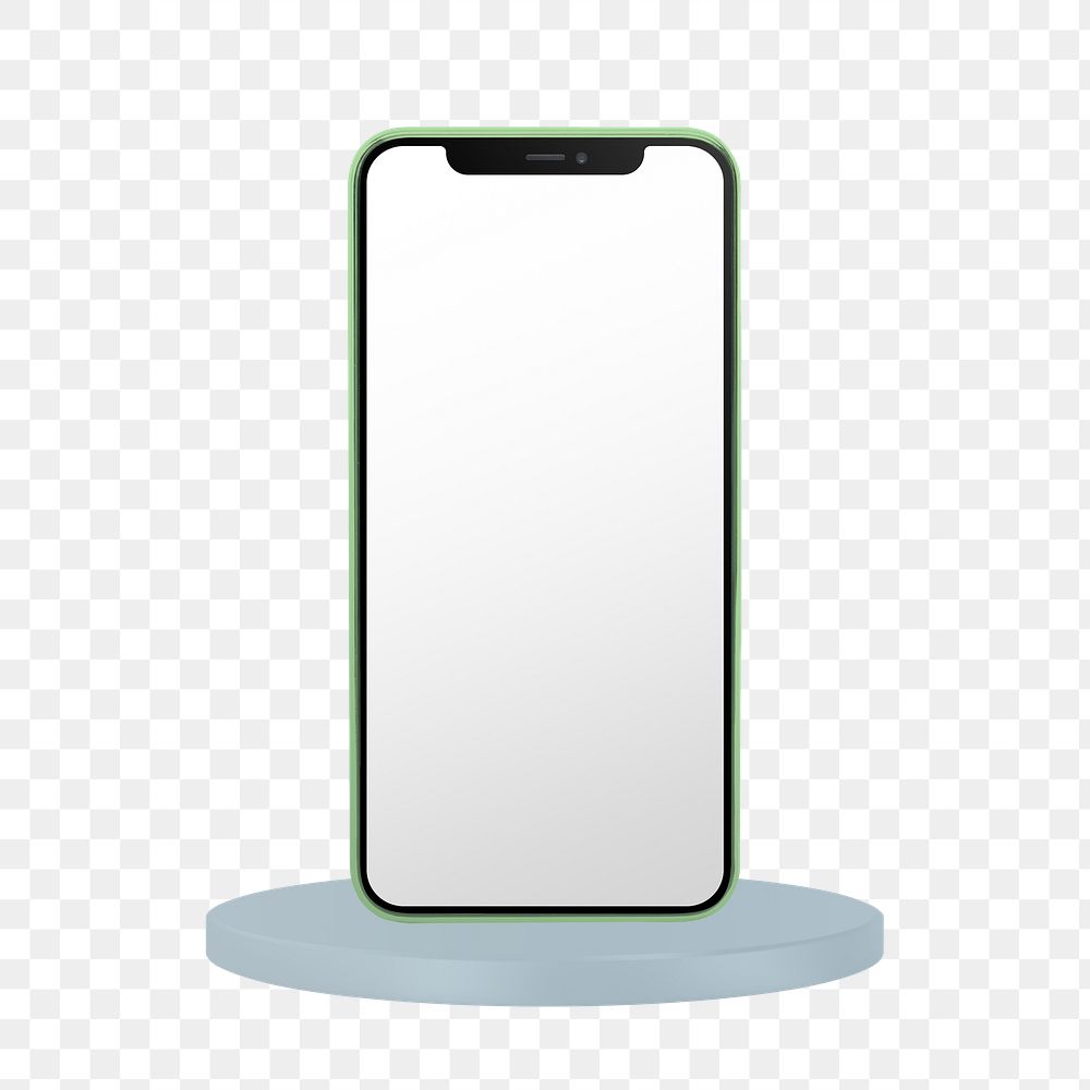 Mobile phone png isolated object in transparent background