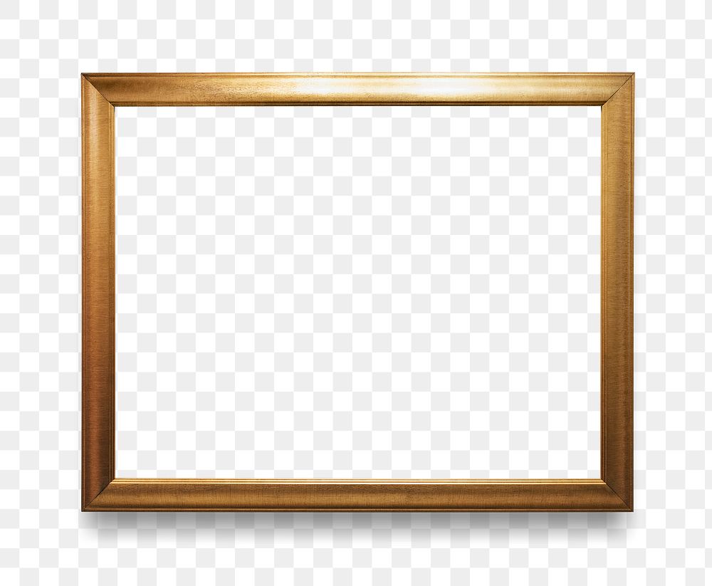 Gold photo frame mockup