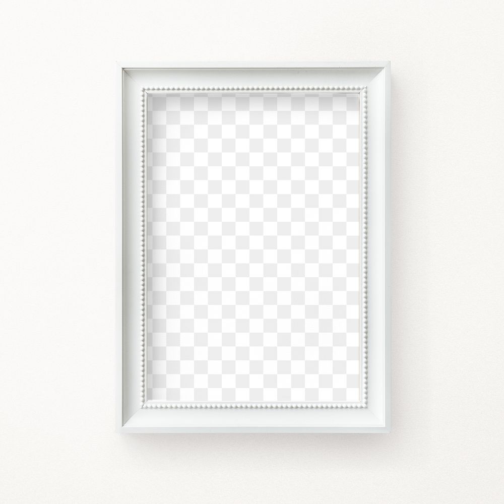 White picture frame mockup on a white background 