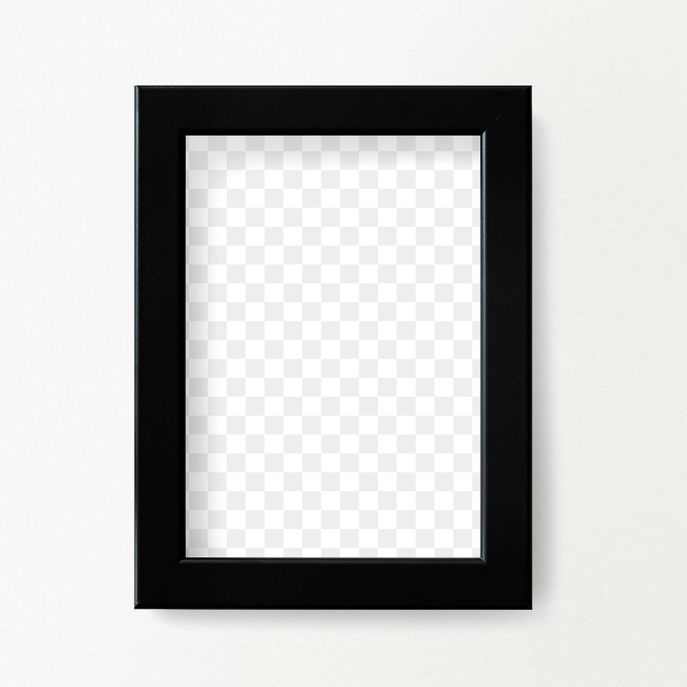 Black frame mockup on a wall 