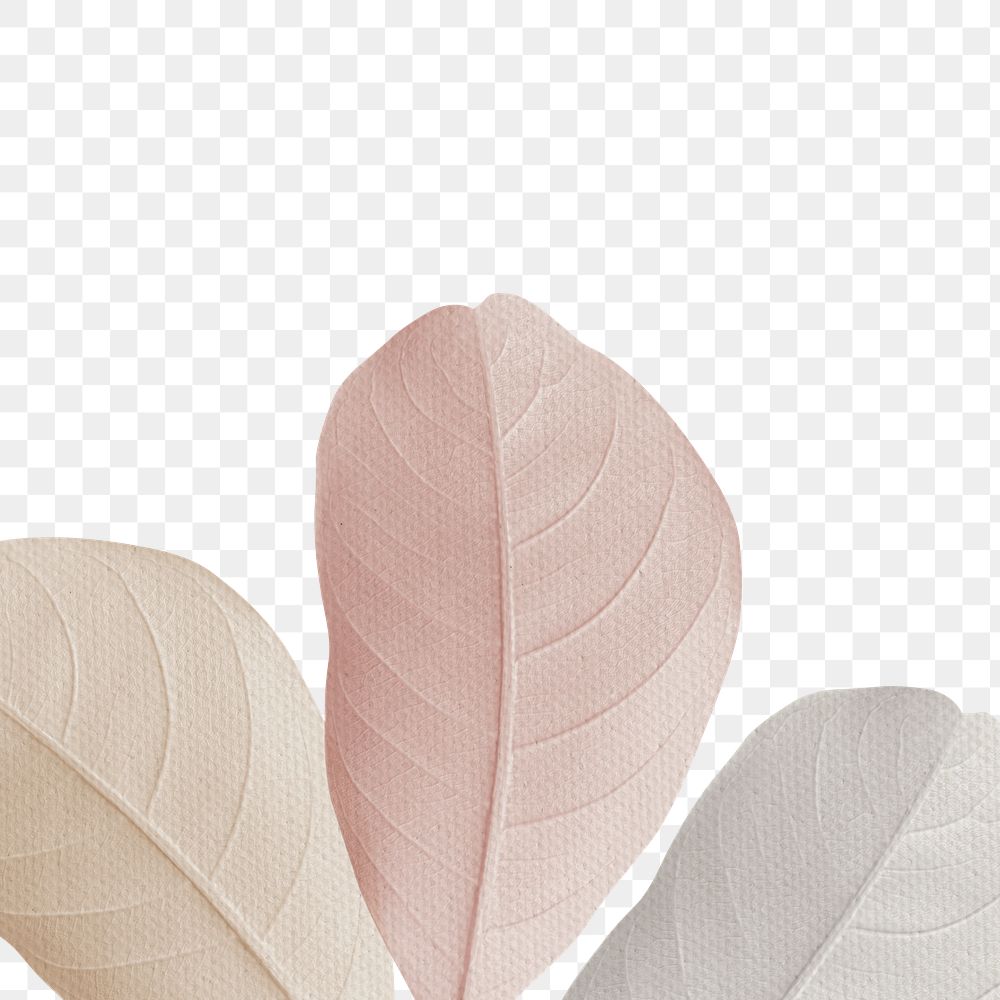 Closeup of pastel leaves texture design element