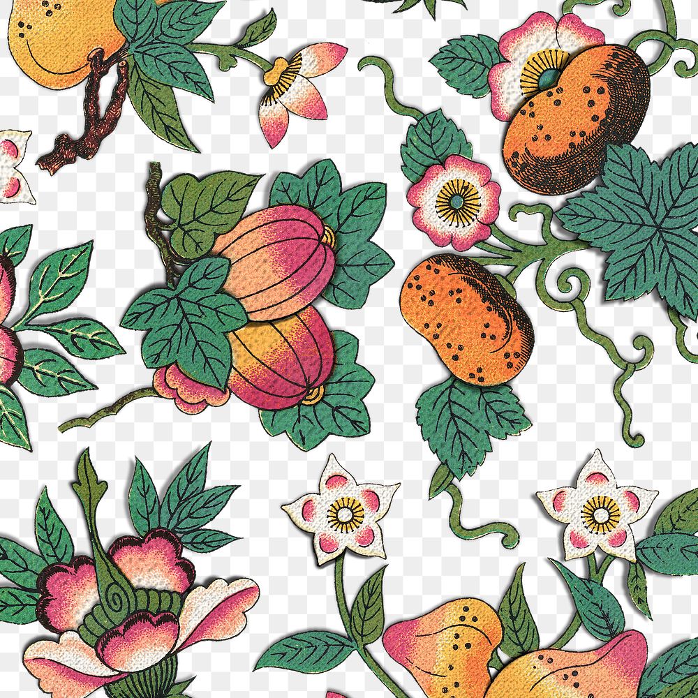 Colorful floral patterned background design element