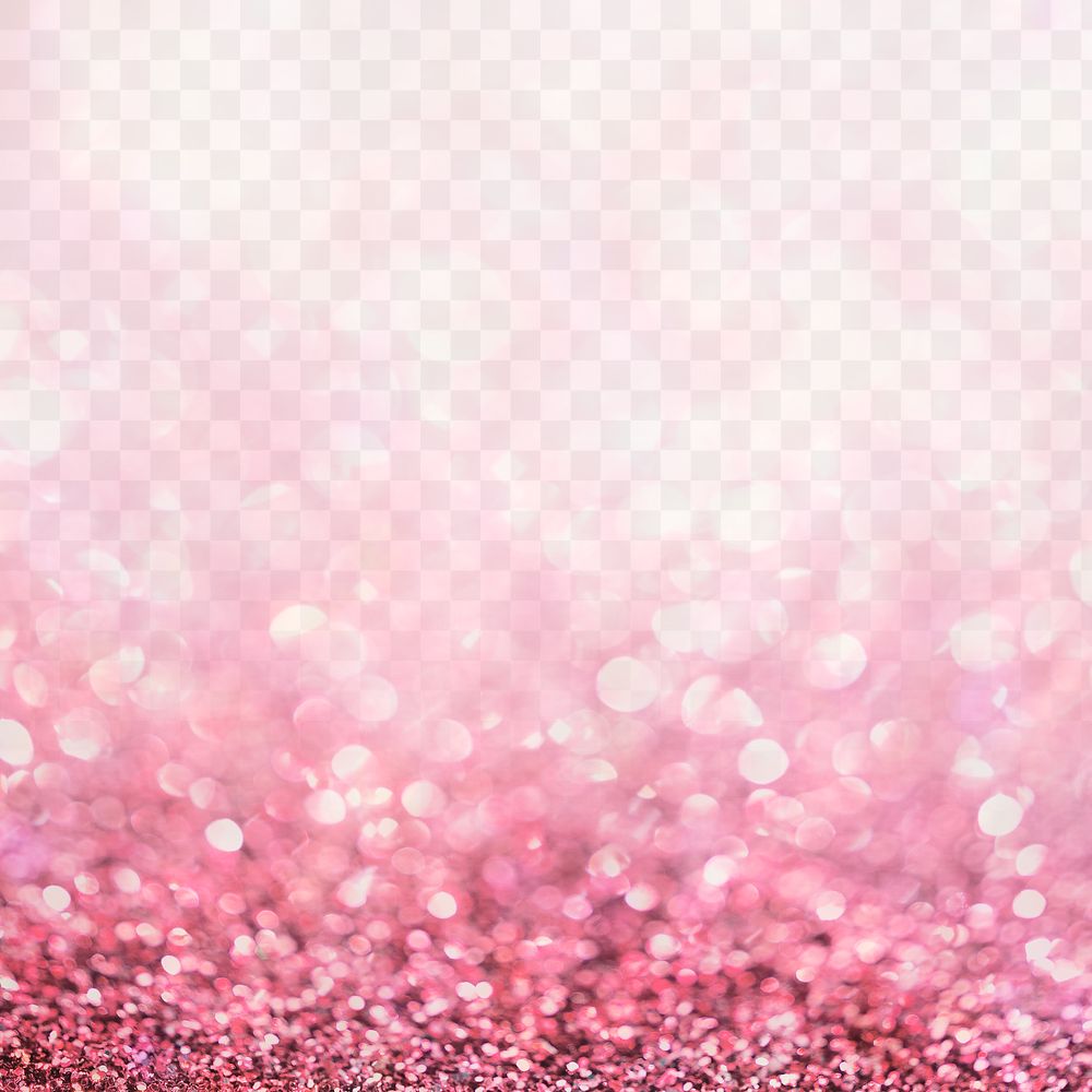 Pink glitter gradient bokeh social ads transparent png