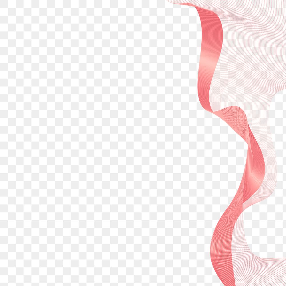 Pink swirly abstract line design element