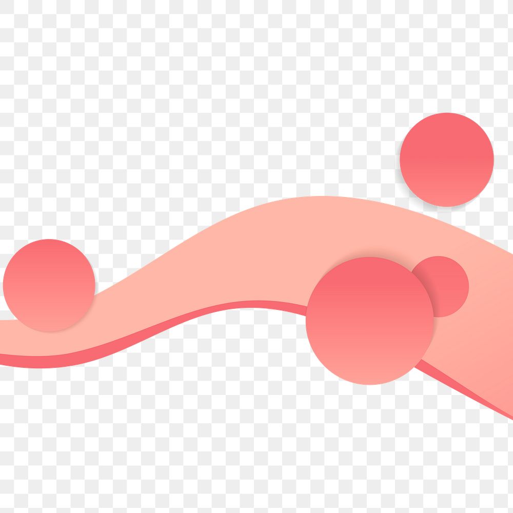 Pink wave design element