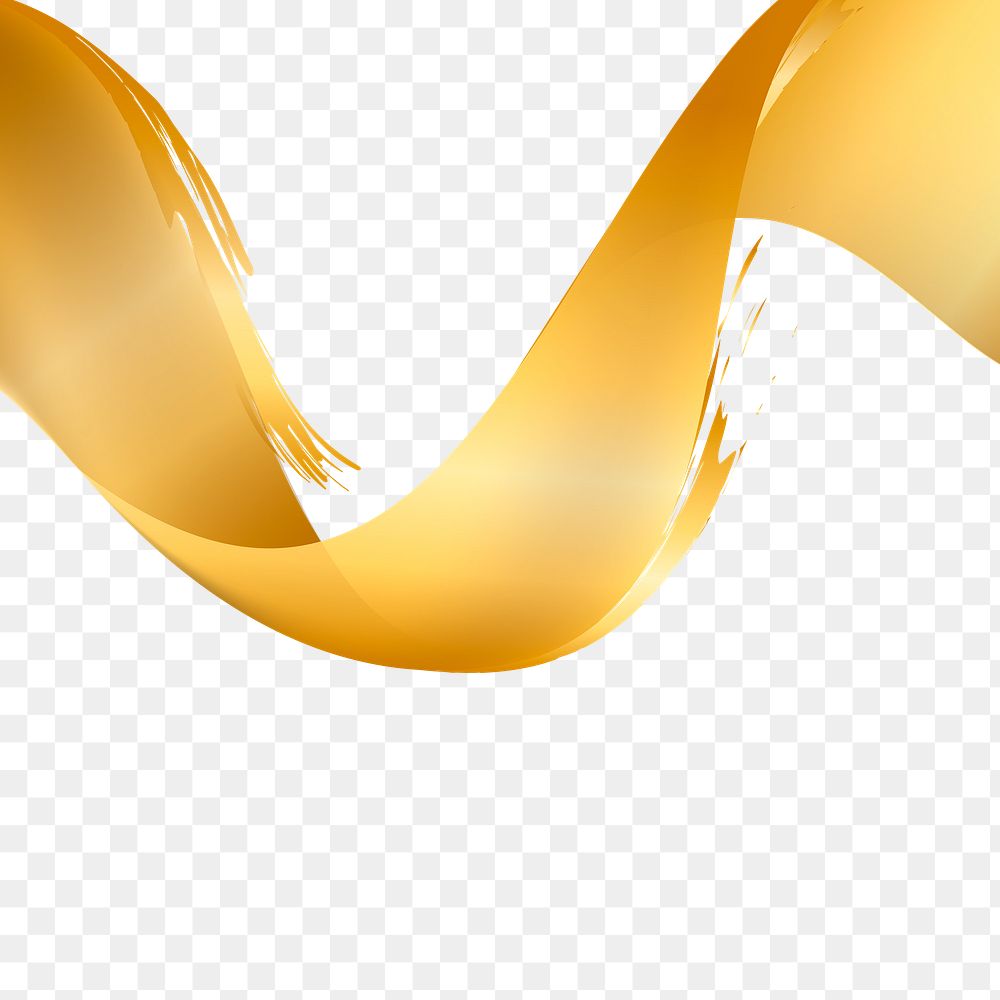 Gold swirly line design element