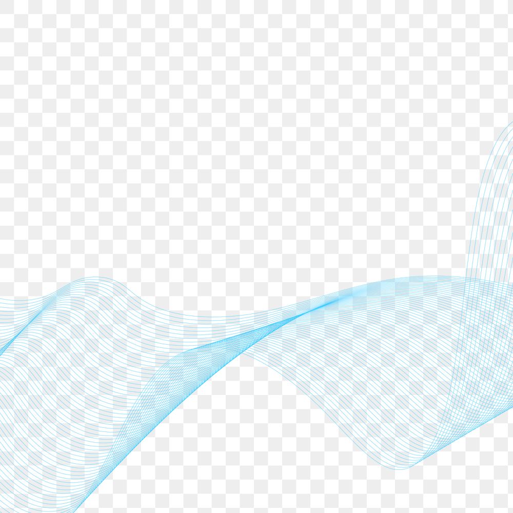 Blue swirly abstract line design element 