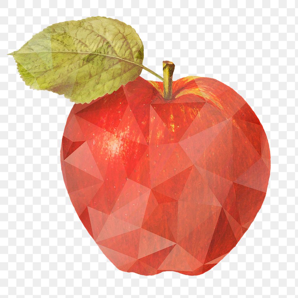 Red apple illustration crystal style