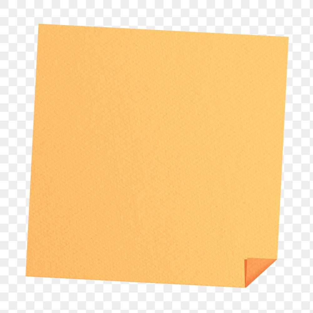 Yellow paper sticky note design element