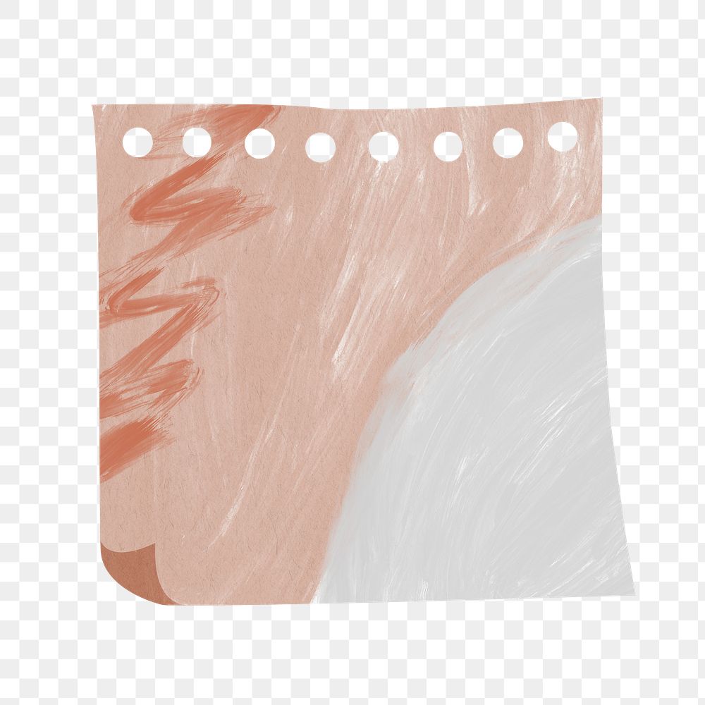 Pink paint textured paper note design element