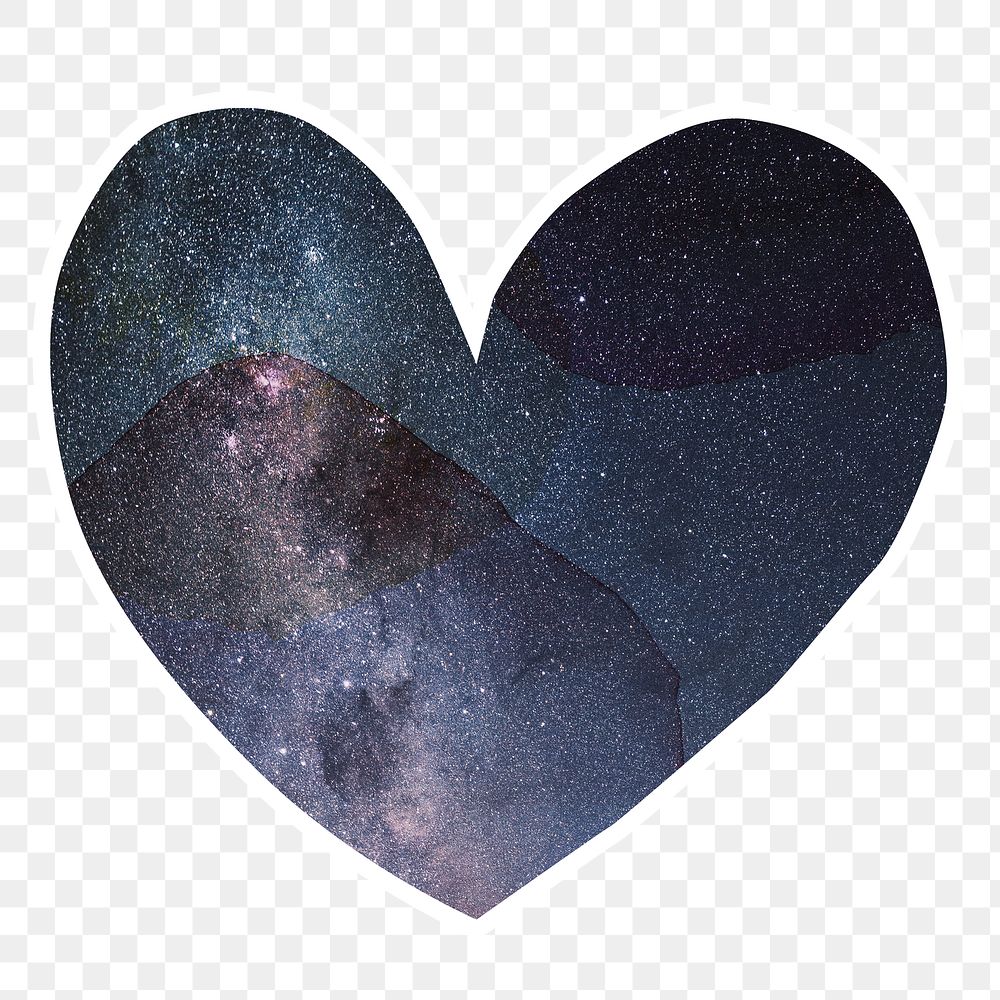 Heart shaped space patterned design element