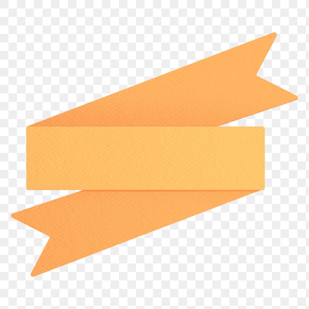 Marigold yellow ribbon banner design element