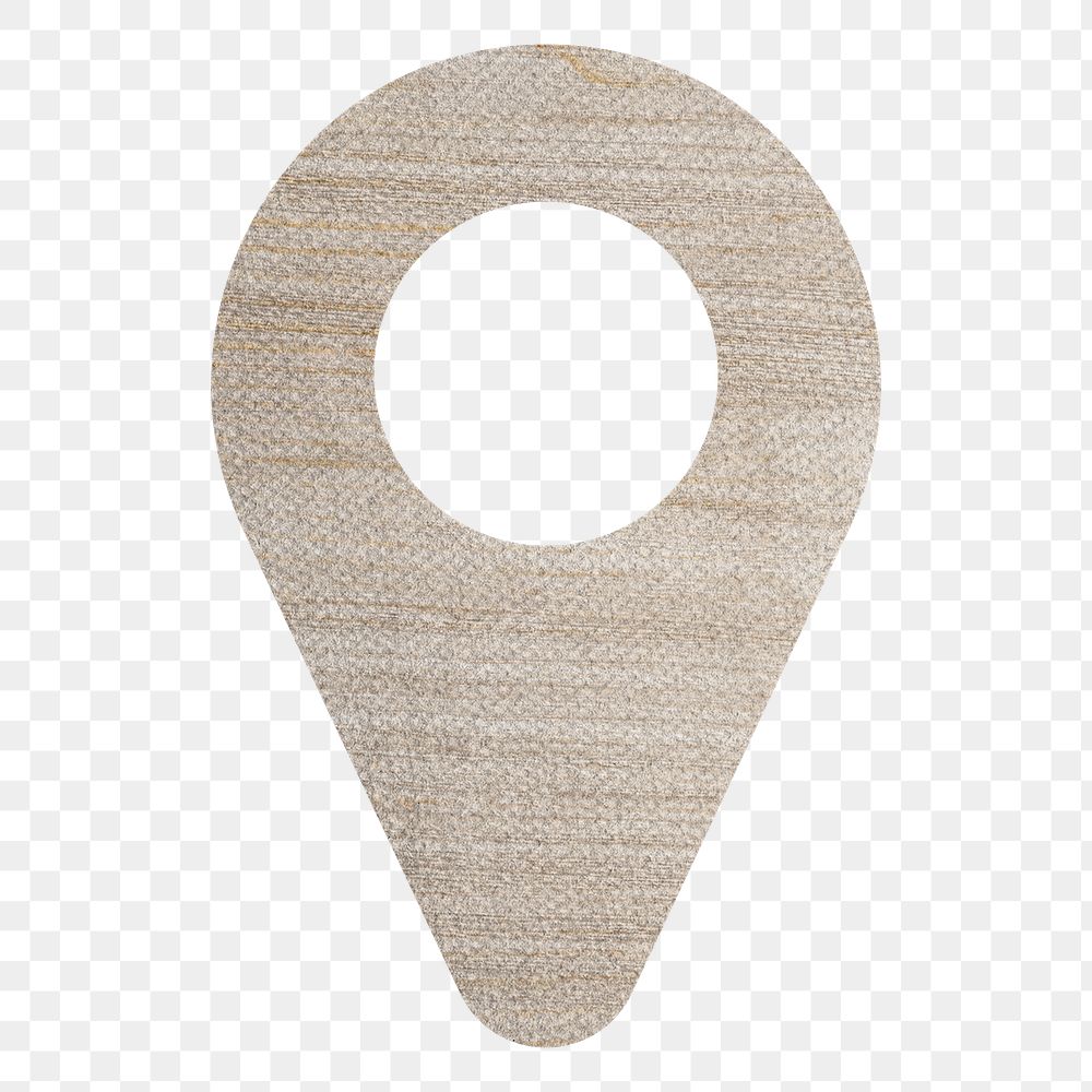 Wood textured pin icon design element