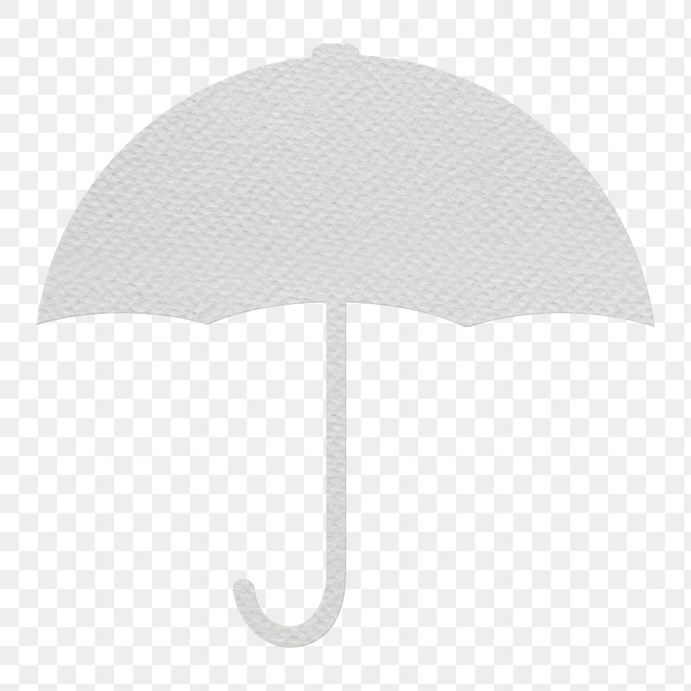Gray textured paper umbrella sticker design element