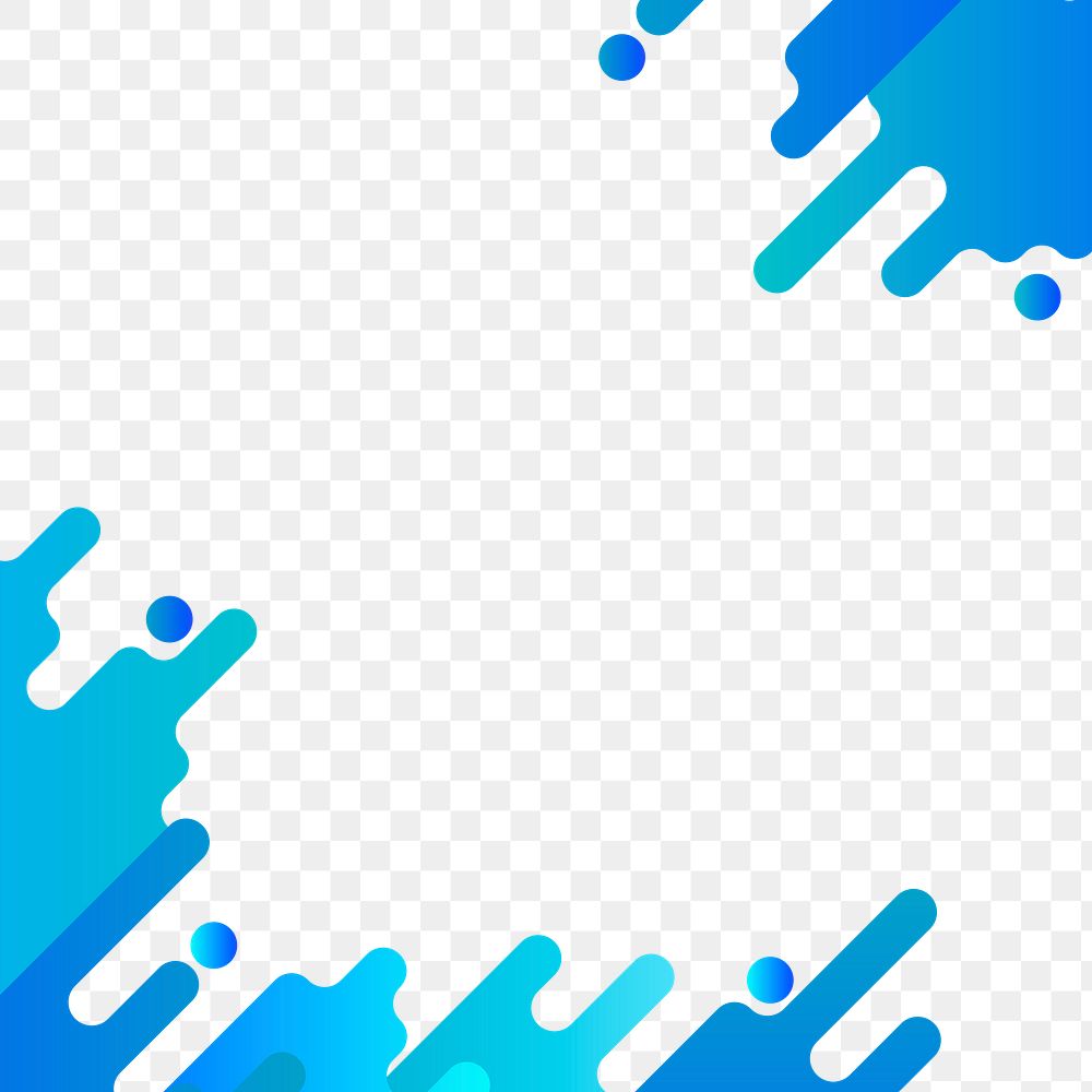 Blue fluid background frame design element 