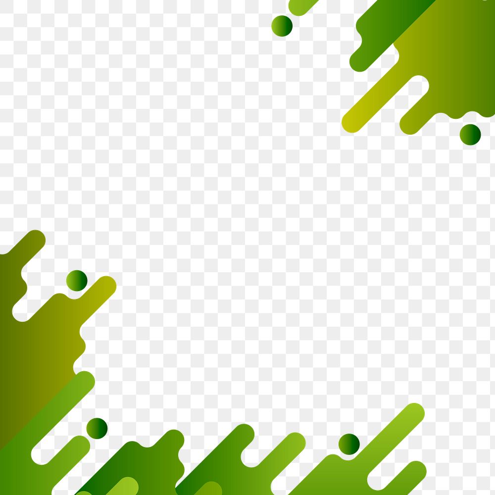 Green fluid background frame design element 