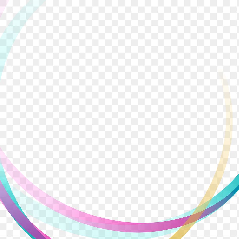 Colorful curve frame template design element
