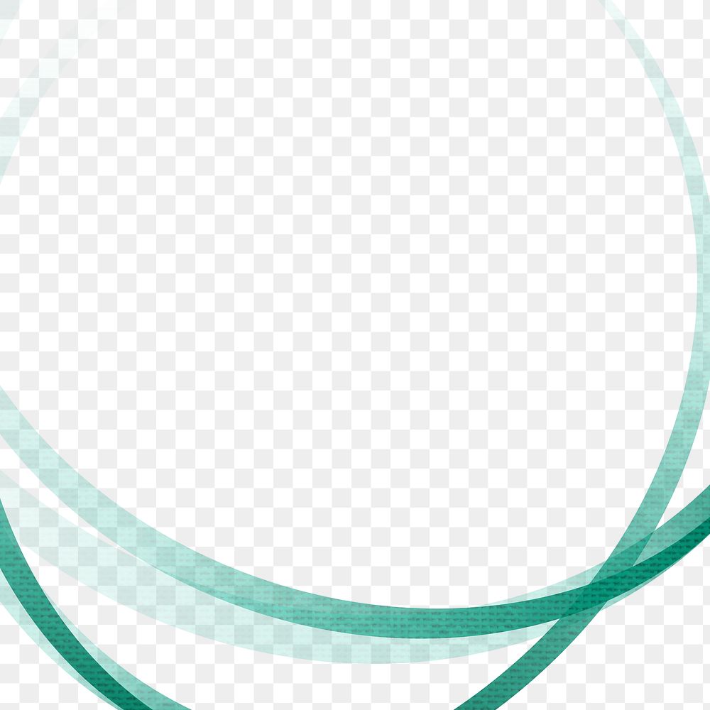 Teal green curve frame template design element