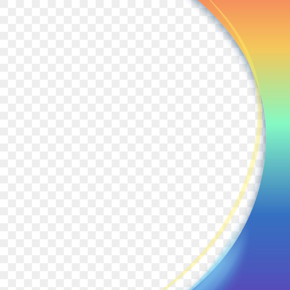 Rainbow curve frame template design element