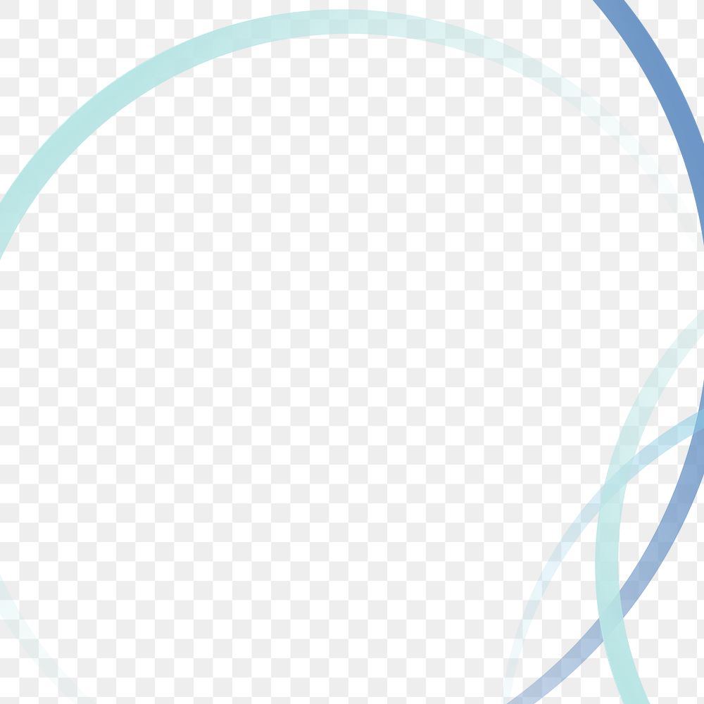 Blue curve frame template design element