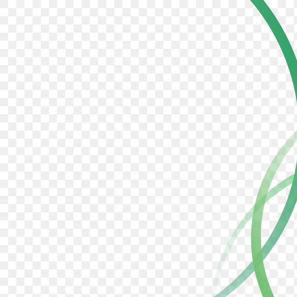Emerald green curve frame template design element