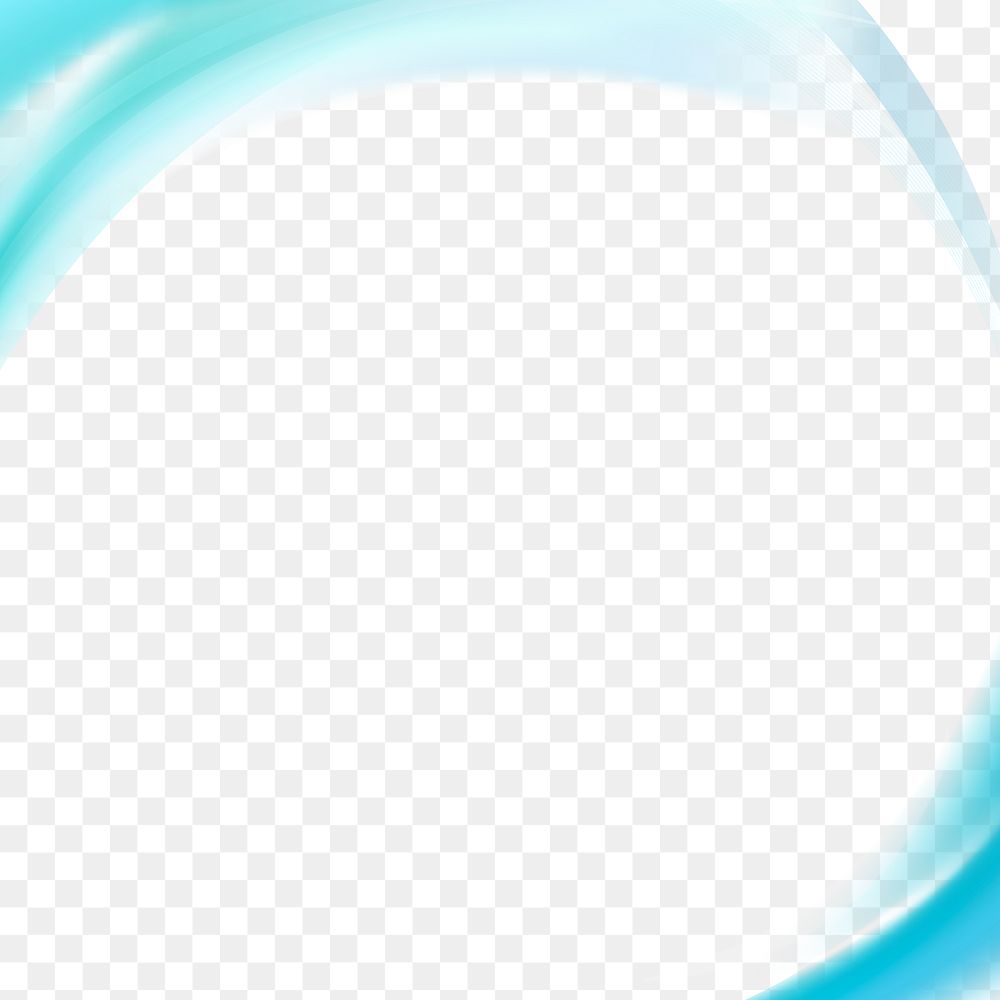 Light blue curve frame template design element