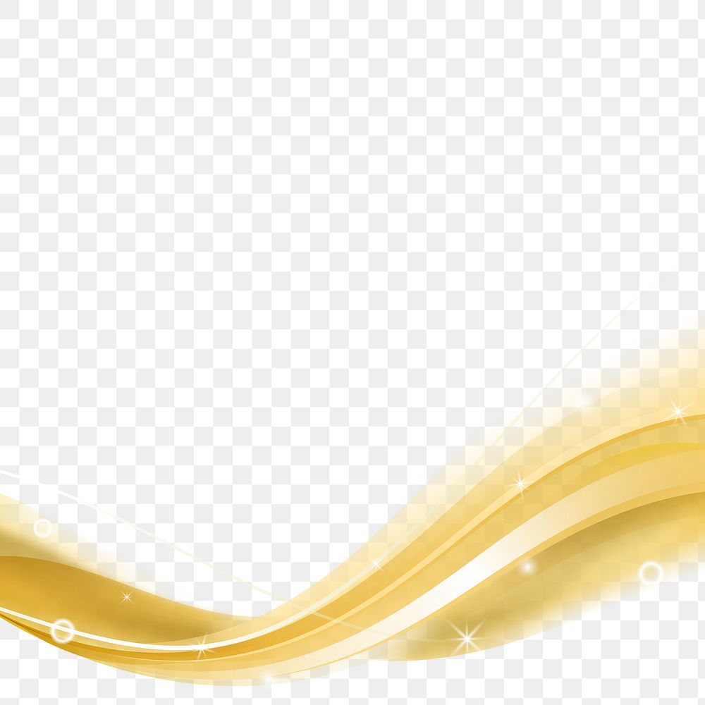 Gold curve frame template design element