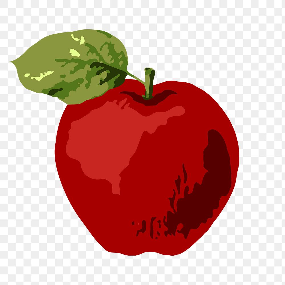 Vectorized red apple design element