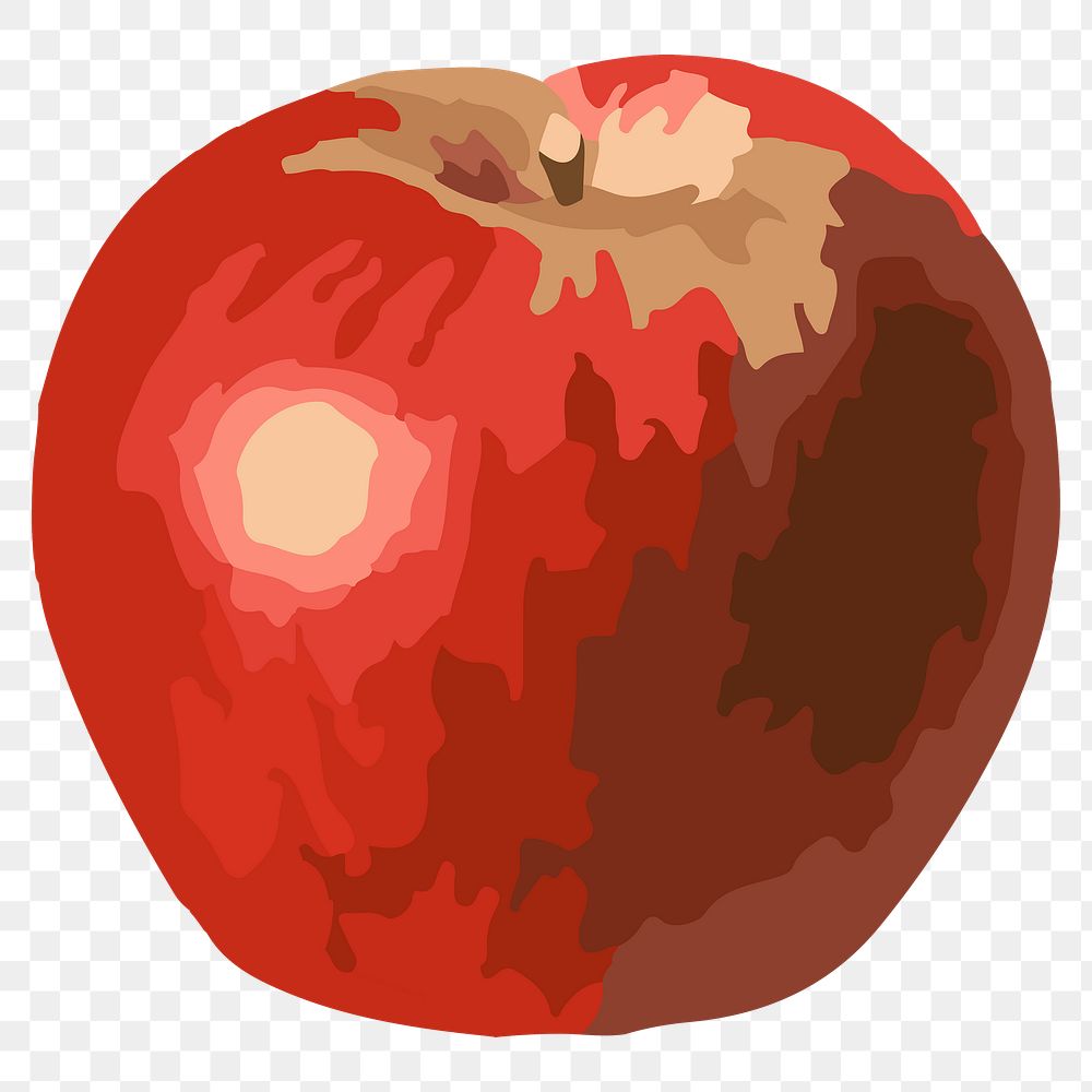 Vectorized red apple fruit sticker design element