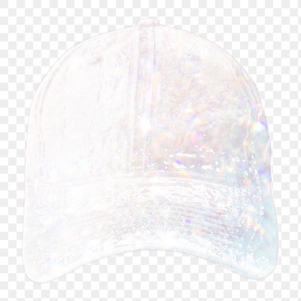Silvery holographic cap design element