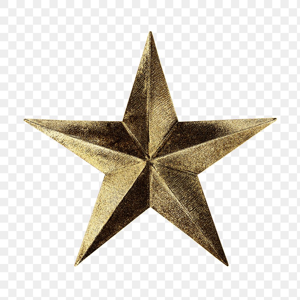 Gold star sticker design element