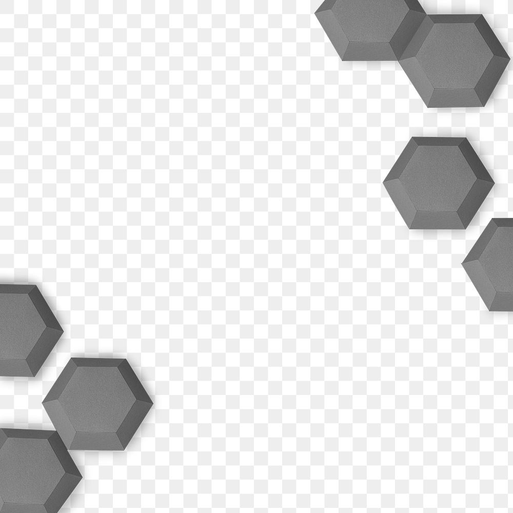 Gray paper craft hexagon patterned background