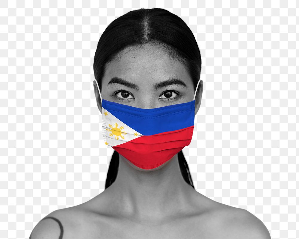 Filipino woman wearing a face mask during coronavirus pandemic