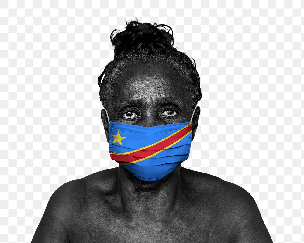 Congolese wearing a face mask during coronavirus pandemic