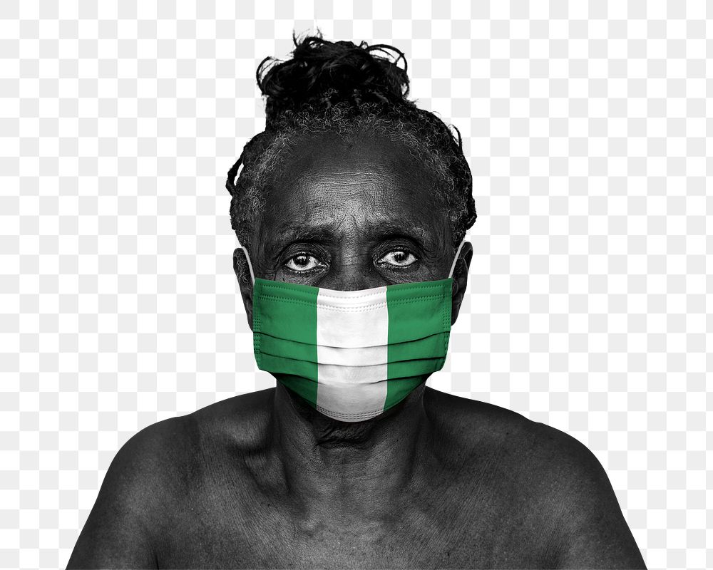 Nigerian wearing a face mask during coronavirus pandemic