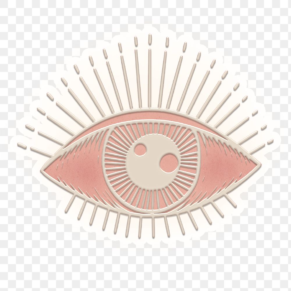 Evil eye outline sticker design element