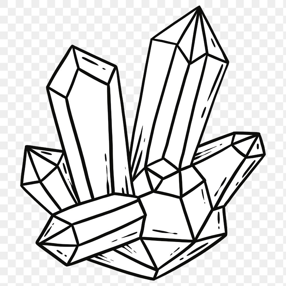 Black and white gem design element