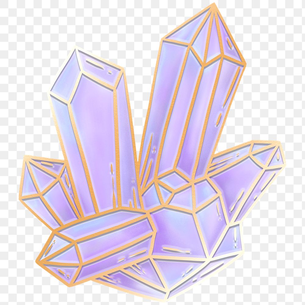 Drawing purple gem design element