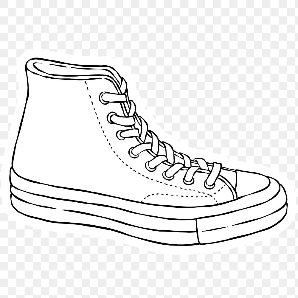 Retro high top canvas sneaker png