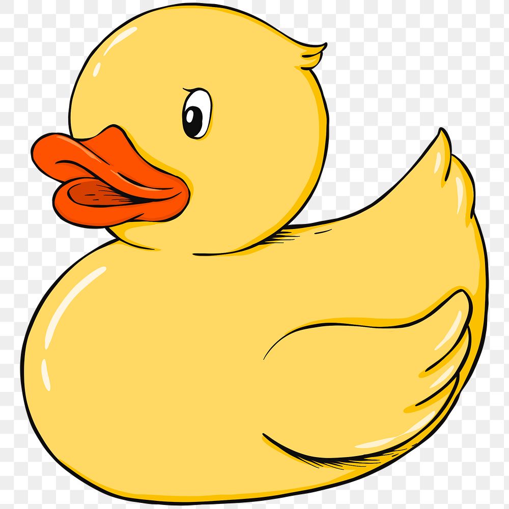 Colorful cute duckling element png 