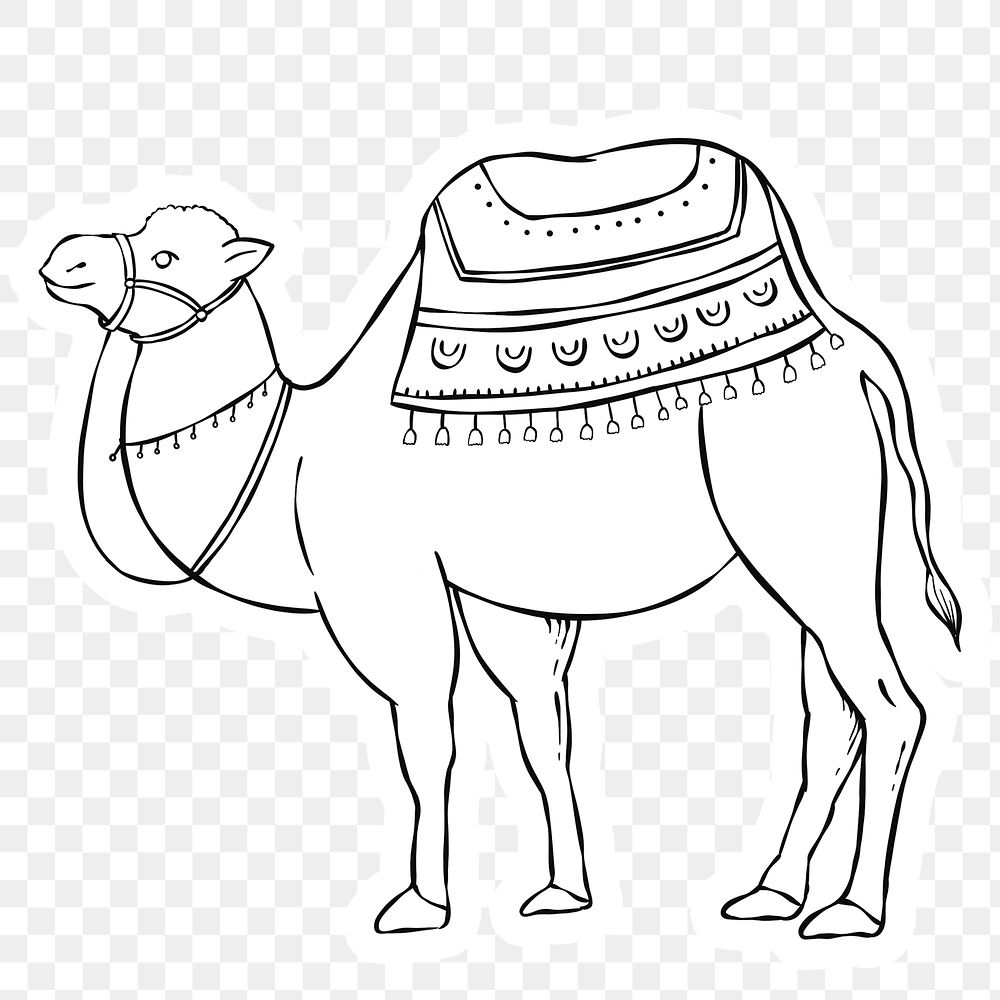 Two humps camel png sticker
