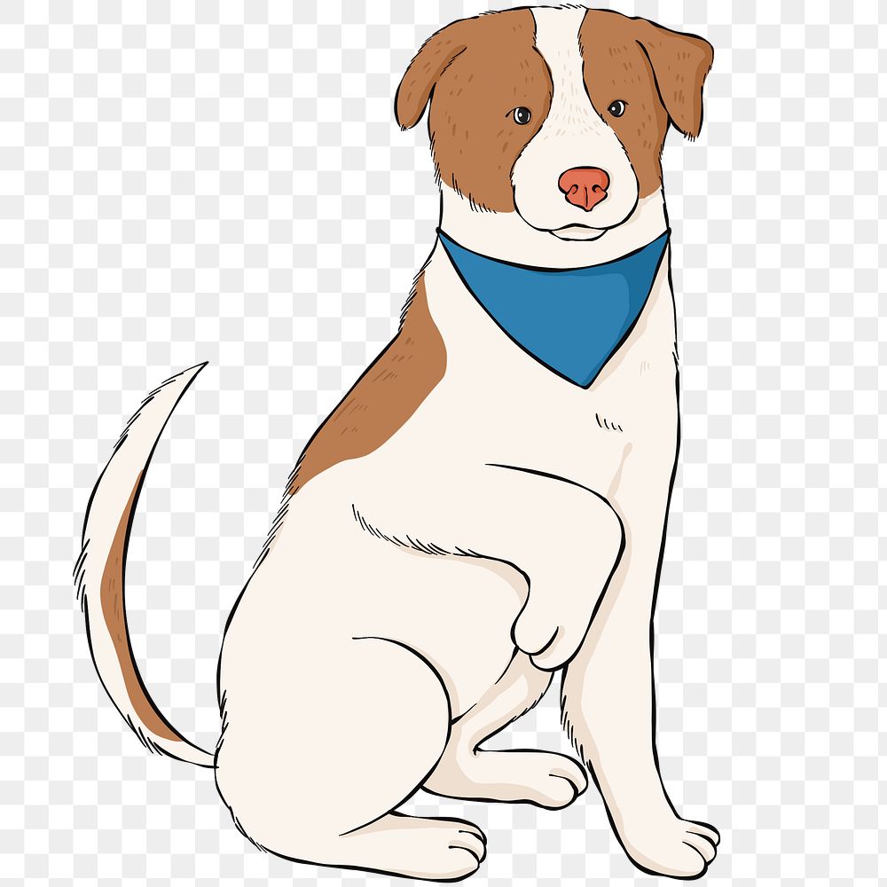 Cute tail wagging dog png