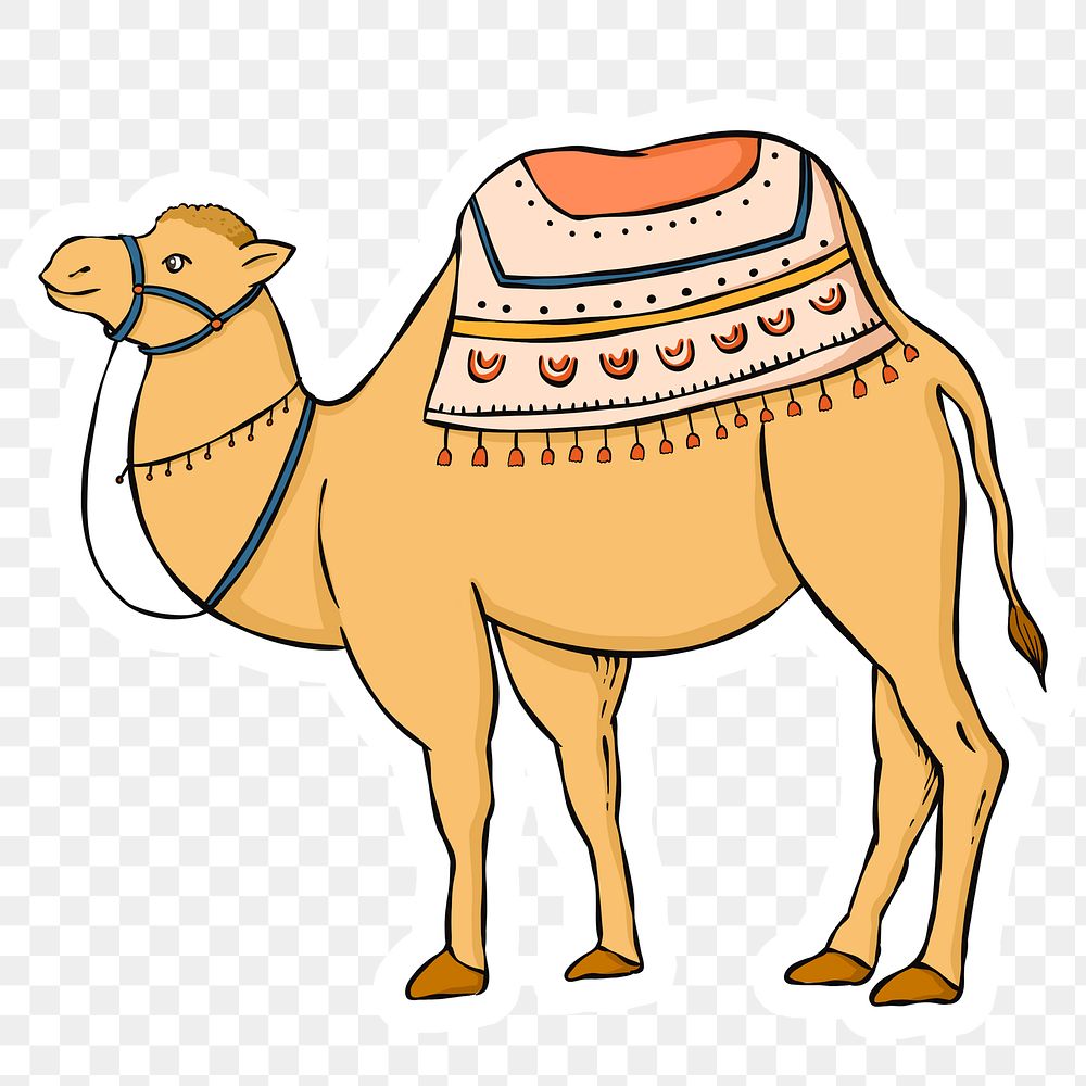 Two humps camel element png sticker