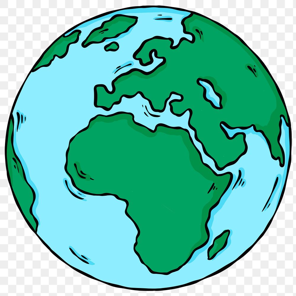 Continents on planet earth png 