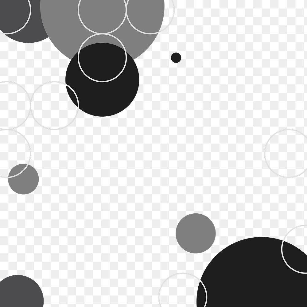 Black and gray circle pattern design element