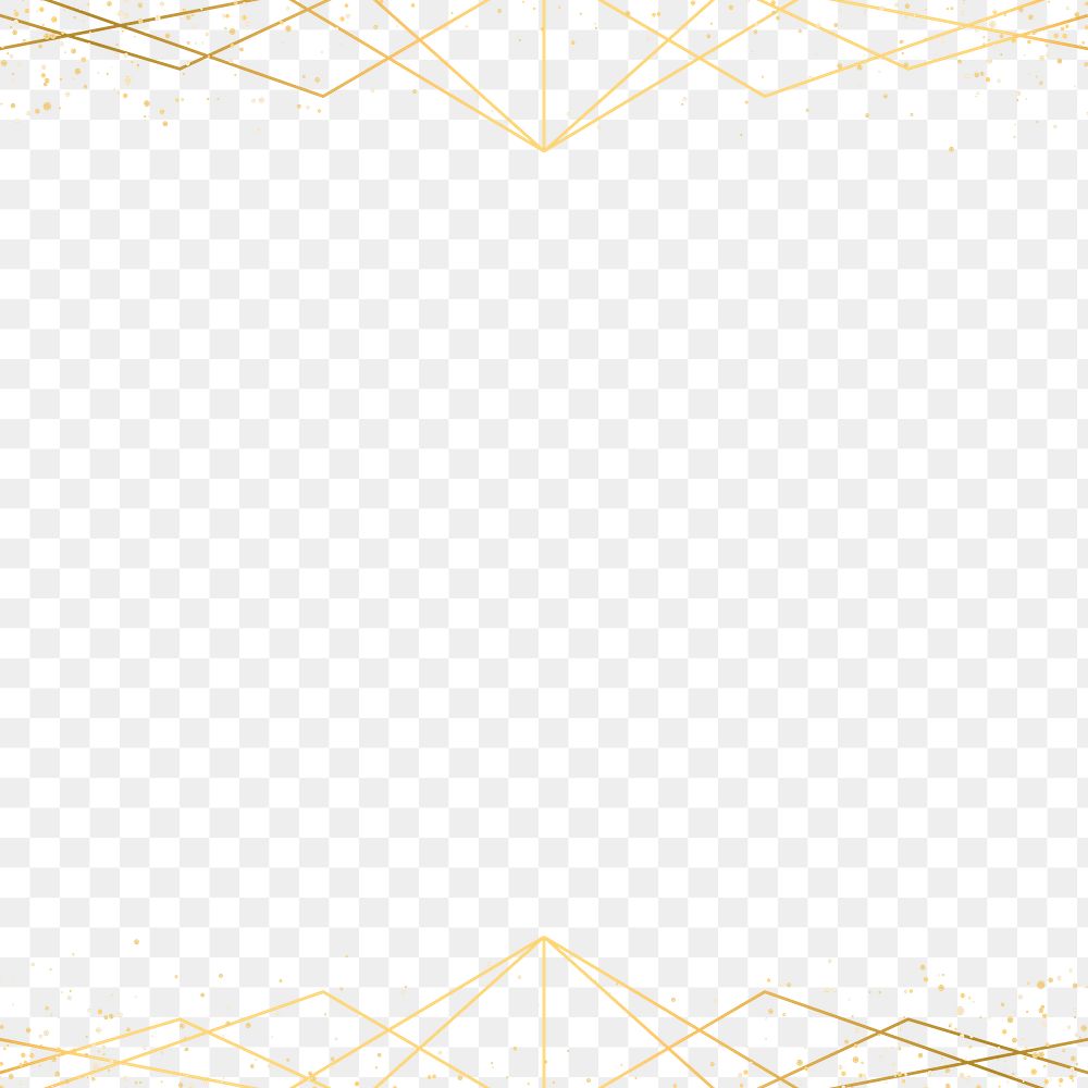 Gold geometric patterned border design element