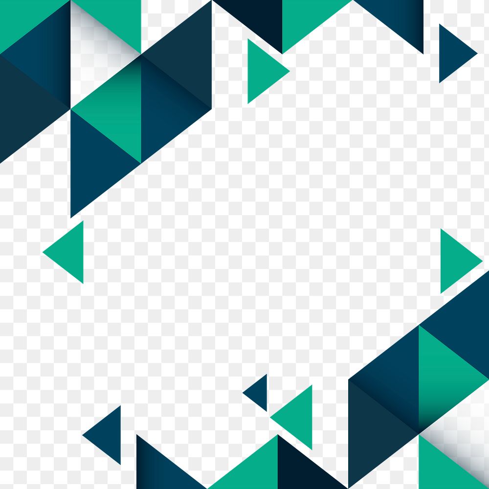 Green and blue triangle pattern design element